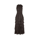 Neo Noir - Neo Noir Marli Solid Chiffon Kjole 