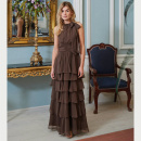 Neo Noir - Neo Noir Marli Solid Chiffon Kjole 