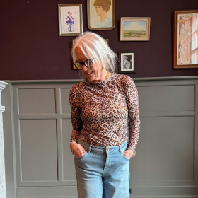 Black Colour BCAnnie Shimmer Meshbluse 