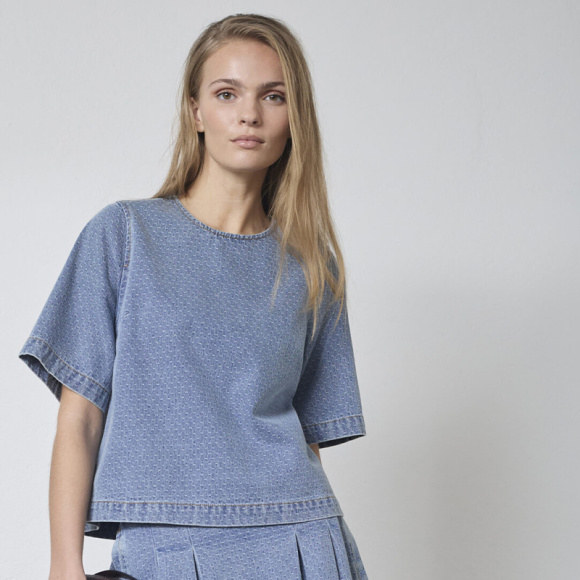 Co'couture - Co'couture Lova Denim Bluse 