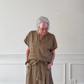 Black Colour Luna Andrea Bluse 