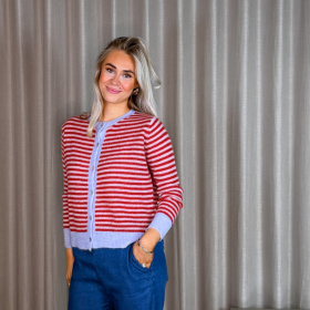 Black Colour Dell Stribet Caridigan 