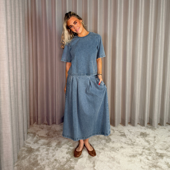 Co'couture - Co'couture Lova Denim Bluse 