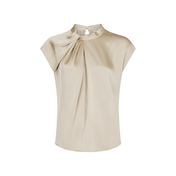 Neo Noir - Neo Noir Fleur Drapy Bluse