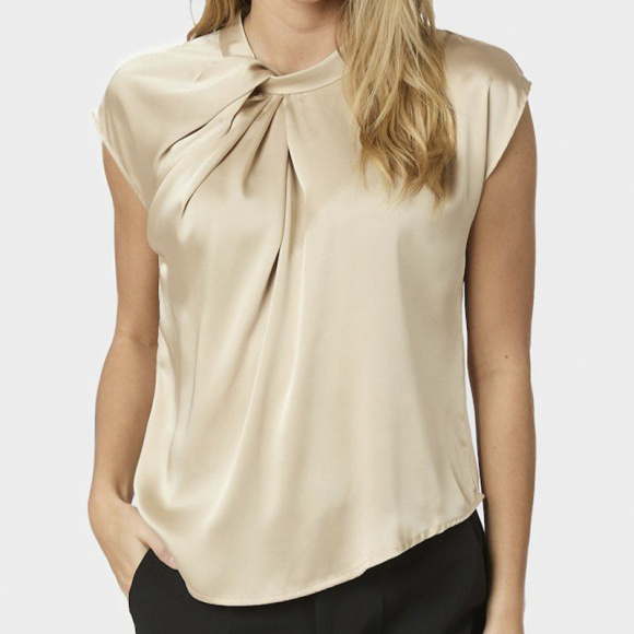 Neo Noir - Neo Noir Fleur Drapy Bluse