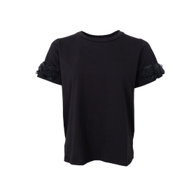 Black Colour May Flowerpatch T-shirt Black Colour May Flowerpatch T-shirt