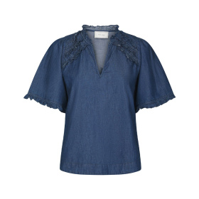 Neo Noir Wendia Denim Bluse 