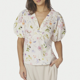 Neo Noir Irina Flower Bluse 