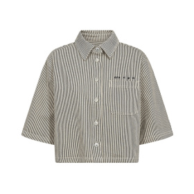 Ivy Cph Uta Oversize Skjorte - Black Stripe Ivy Cph Uta Oversize Skjorte - Black Stripe