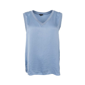 BLack Colour BCMabel Top - Dusty Blue BLack Colour BCMabel Top - Dusty Blue