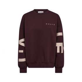Haute L'amitie Maxi Split Logo Sweat - Wine Haute L'amitie Maxi Split Logo Sweat - Wine