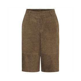 Notyz Suede Bermuda Shorts - Hazelnut