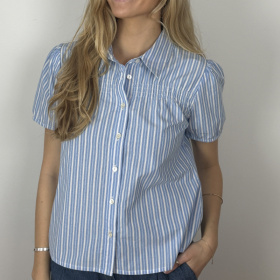 Continue Elinor Skjorte - Blue Stripe 
