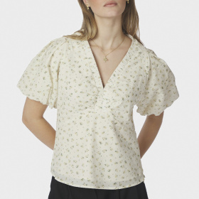 Neo Noir Irina Small Rose Bluse - Light Yellow