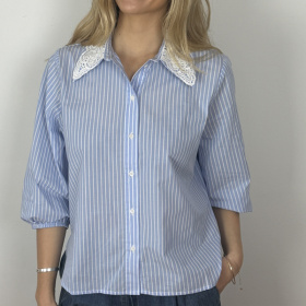 Continue Nelly Skjorte - Blue Stripe 