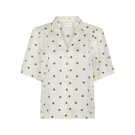 Neo Noir Torana Dotted Bluse - Creme