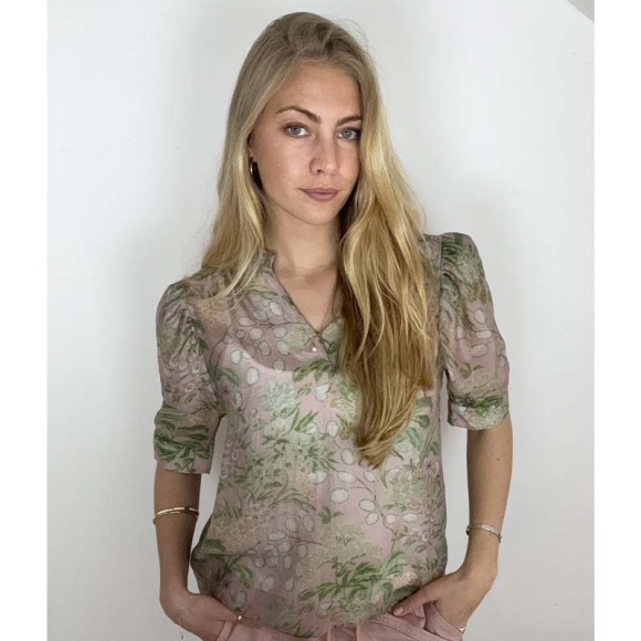 Continue - Continue Moe Flower Bluse - Flower Print