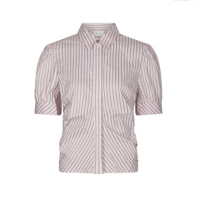 Neo Noir Frannie Structure Stripe Skjorte - Light Pink