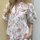 Continue - Continue Katarina Bluse - Print Embrodery Continue - Continue Katarina Bluse - Print Embrodery
