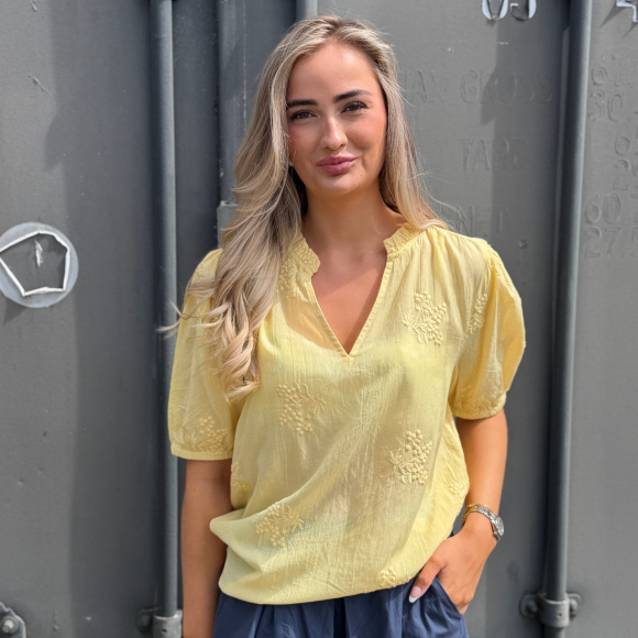 Continue - Continue Emma Bluse - Yellow