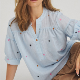 Luxzuz Vibse Bluse - Light Blue 