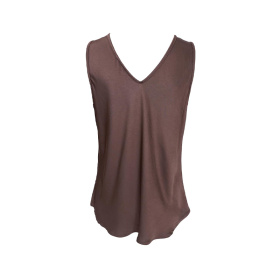 Black Colour BCMabel Double V-neck Top - Coffee