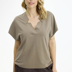 In Front Paloma Bluse - Mudd In Front Paloma Bluse - Mudd