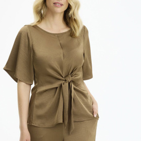 In Front Faye Bluse - Brown In Front Faye Bluse - Brown