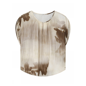 Gustav Erika Bluse - Cream/Brown 