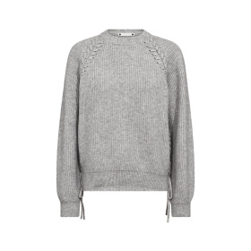 Co'couture RowCC Braid String Strik - Grey Melange Co'couture RowCC Braid String Strik - Grey Melange