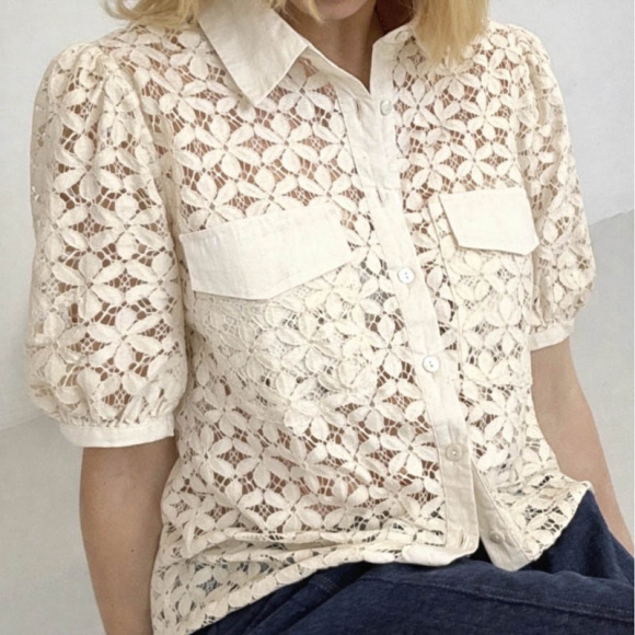 Continue - Continue Charlotte Lace SS - Off White