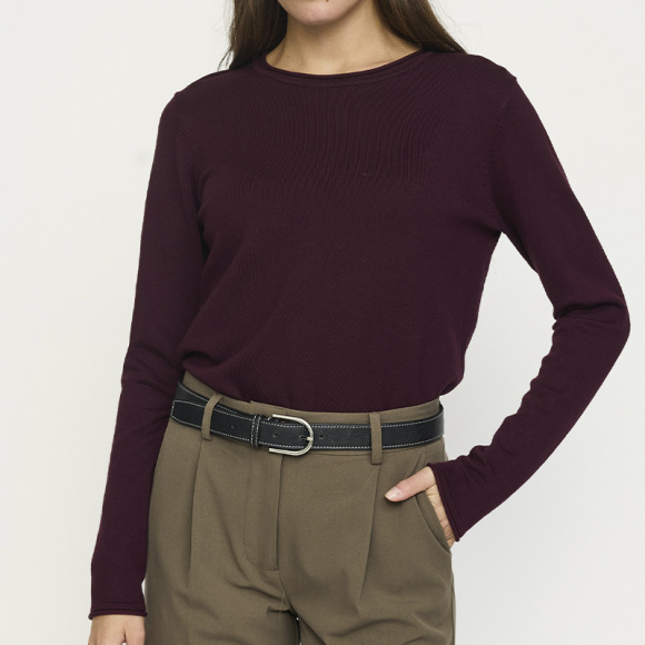 Soft Rebels - Soft Rebels SRMarla o-neck Pullover - Vinyard Wine